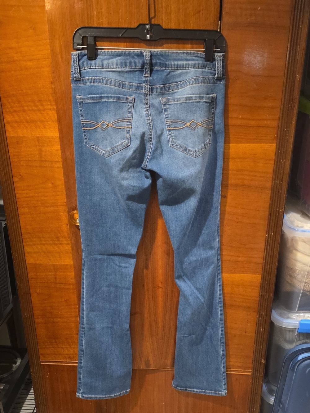 Women's Blue Mid-Rise Flare Jeans